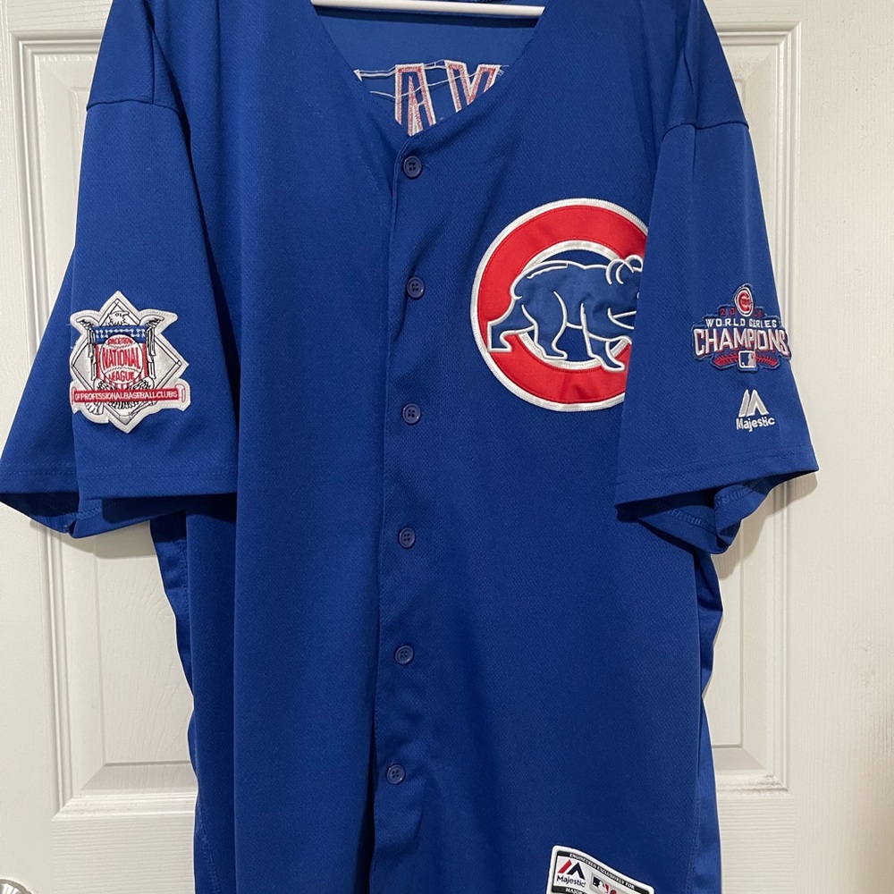 Majestic Chicago Cubs Kris Bryant WS jersey.